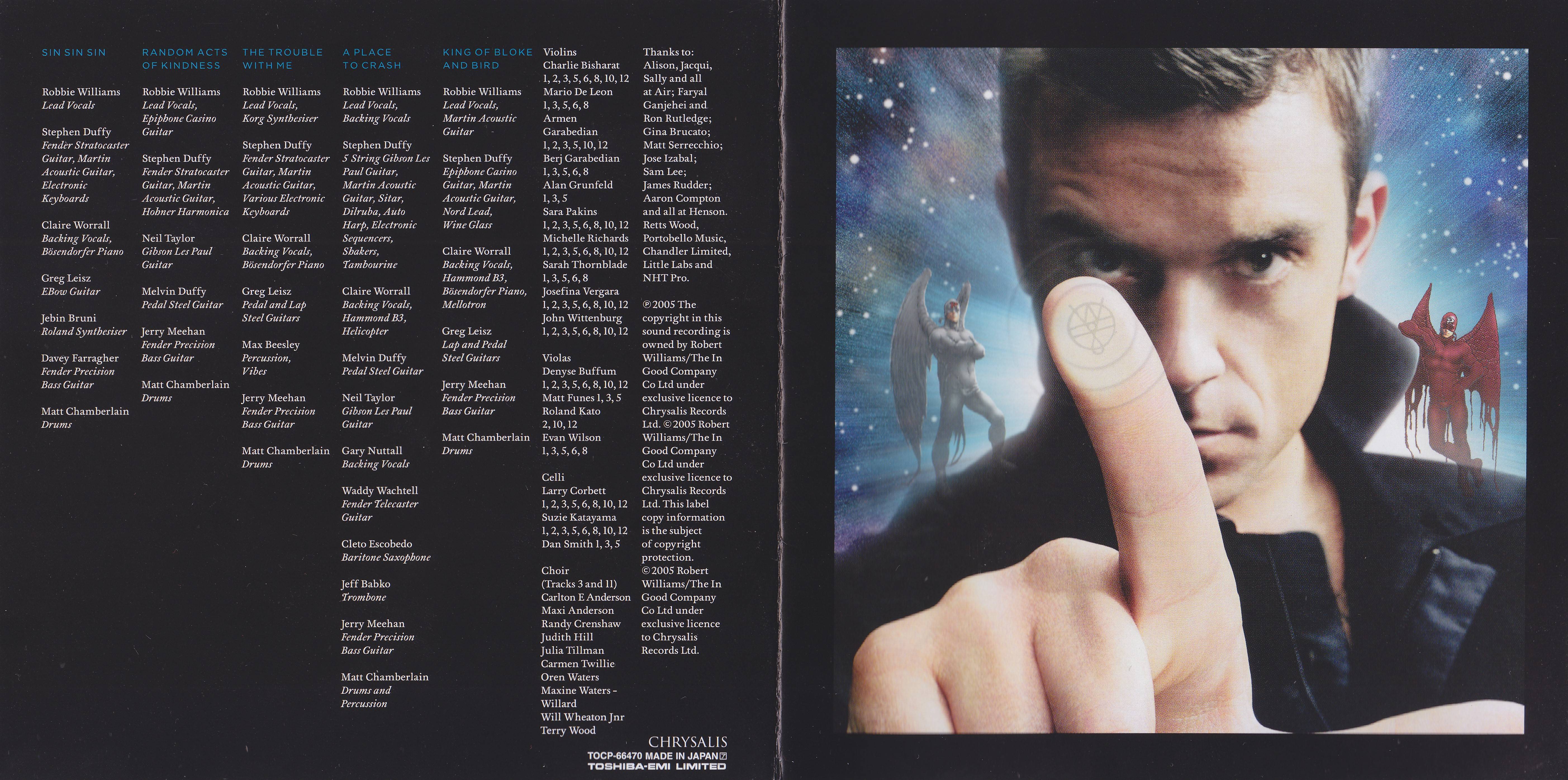 Robbie Williams  Intensive Care : Front + Inlay JPN